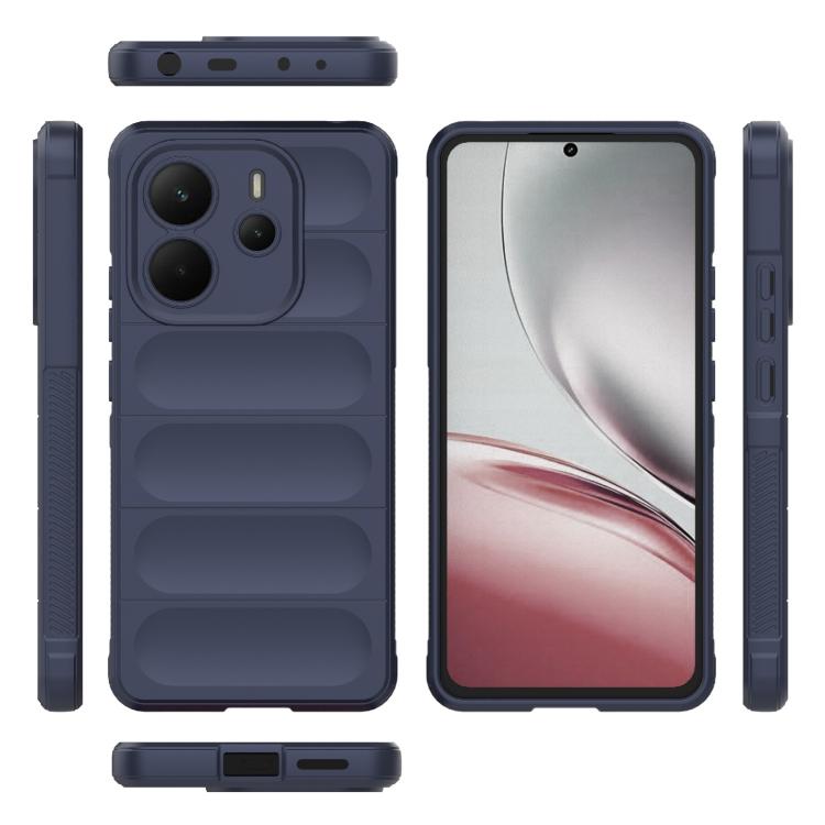 For Redmi Note 14 4G 164.84mm EU Magic Shield TPU + Flannel Phone Case