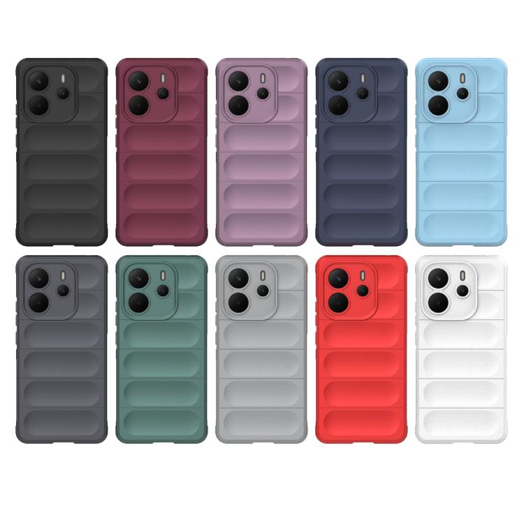 For Redmi Note 14 4G 164.84mm EU Magic Shield TPU + Flannel Phone Case