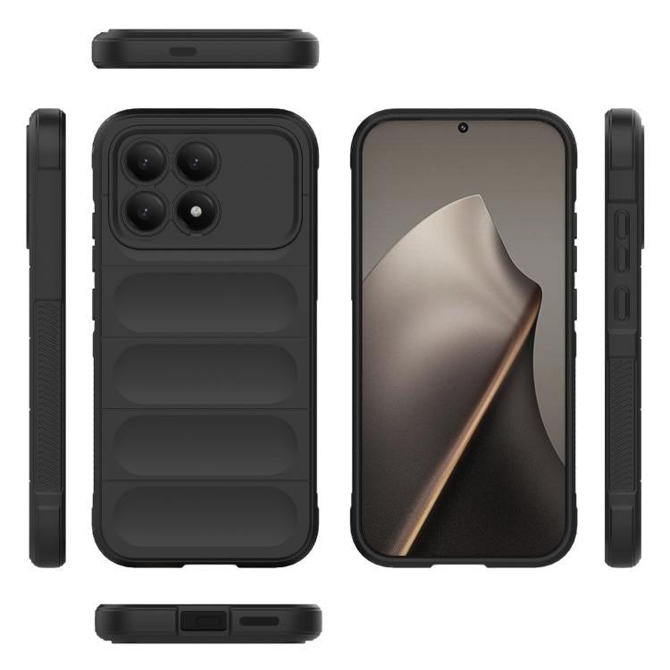 For Redmi K90/Poco F8 Pro Magic Shield TPU + Flannel Phone Case