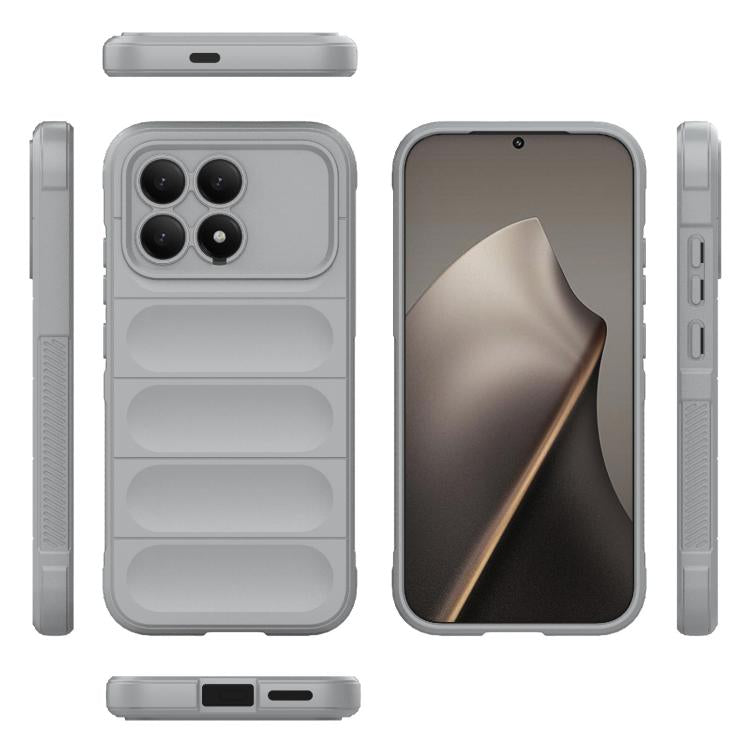 For Redmi K90/Poco F8 Pro Magic Shield TPU + Flannel Phone Case