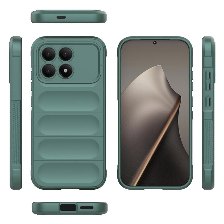 For Redmi K90/Poco F8 Pro Magic Shield TPU + Flannel Phone Case