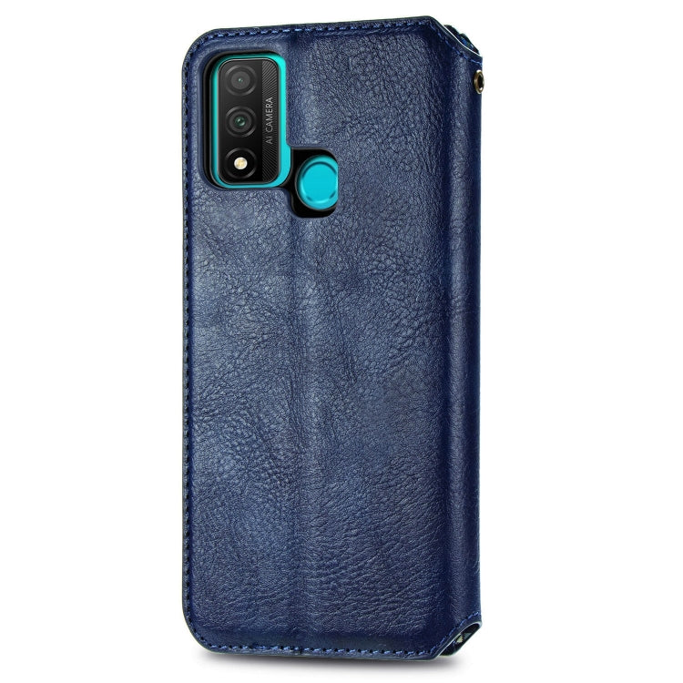 For Huawei P Smart 2020 Cubic Grid Pressed Horizontal Flip Magnetic PU Leather Case with Holder & Card Slots & Wallet