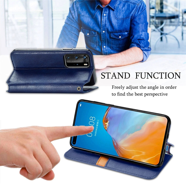 For Huawei P40 Pro Cubic Grid Pressed Horizontal Flip Magnetic PU Leather Case with Holder & Card Slots & Wallet