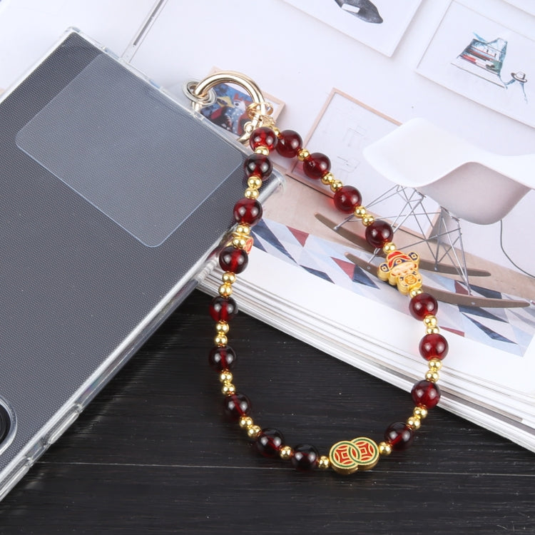 Mobile Phone Anti-lost Auspicious Bead Chain Short Lanyard