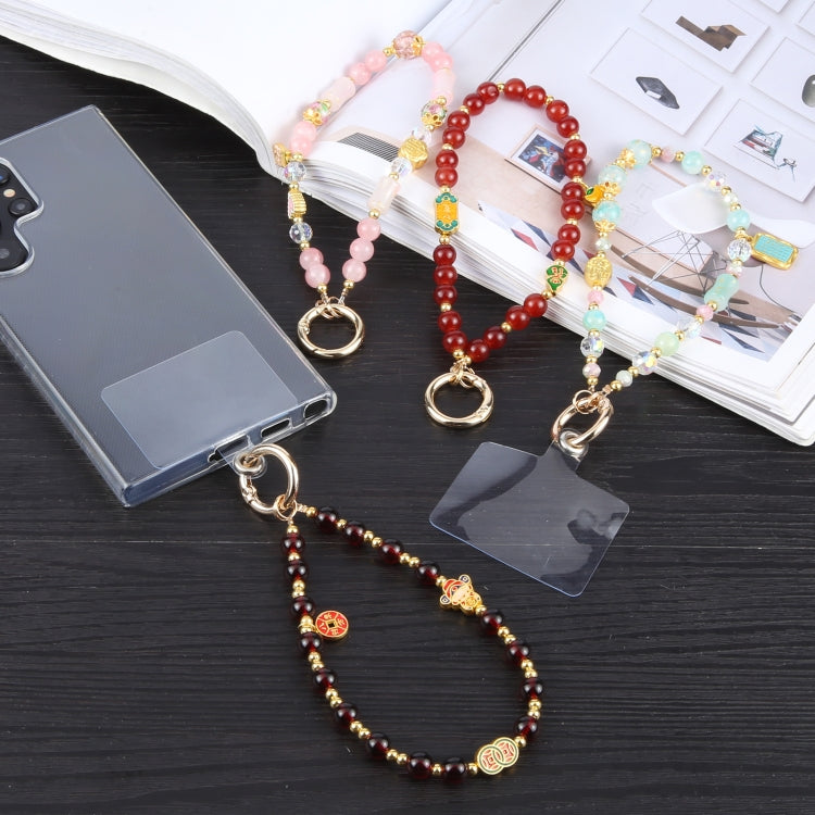 Mobile Phone Anti-lost Auspicious Bead Chain Short Lanyard