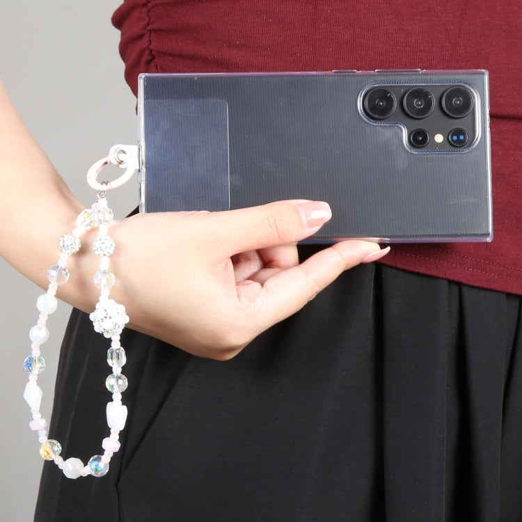 Mobile Phone Anti-lost Rhinestone Bead Chain Short Lanyard