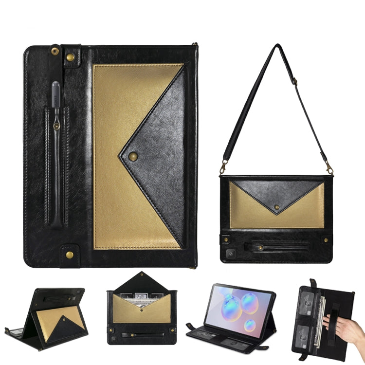 For Samsung Galaxy Tab A7 SM-T505 (2020) Envelope Color Matching Horizontal Flip PU Leather Case with Card Slots & Pen Slots & Holder & Wallet & Photo Frame & Shoulder Strap