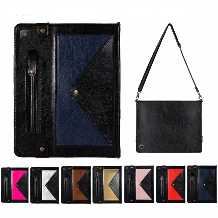 For Samsung Galaxy Tab A7 SM-T505 (2020) Envelope Color Matching Horizontal Flip PU Leather Case with Card Slots & Pen Slots & Holder & Wallet & Photo Frame & Shoulder Strap