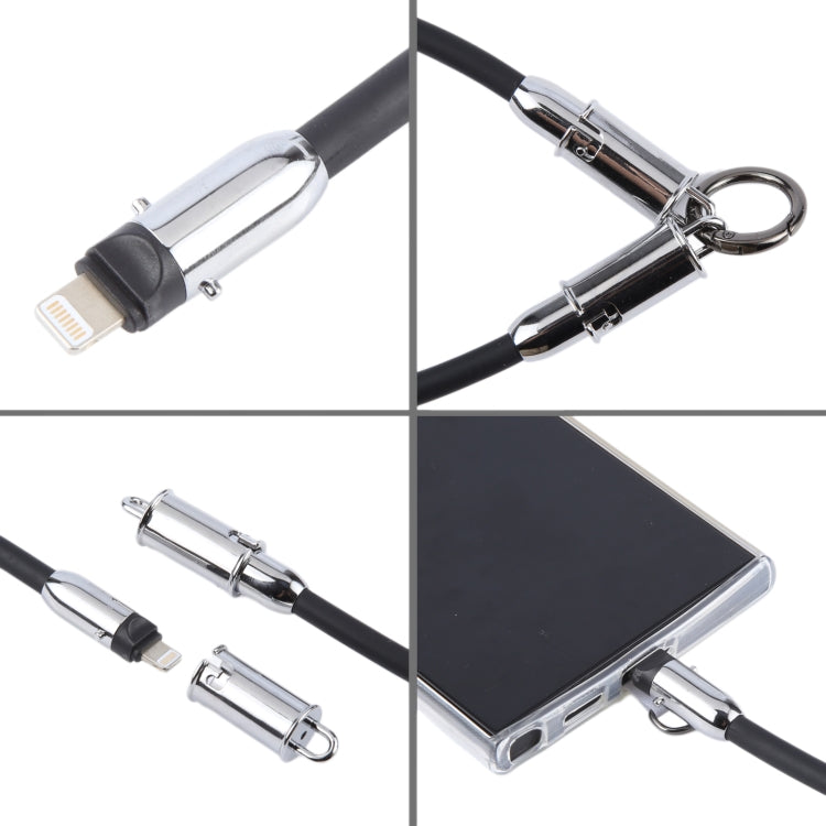 USB-C / Type-C to 8 Pin Data Cable Phone Anti-lost Short Lanyard, Length: 30cm