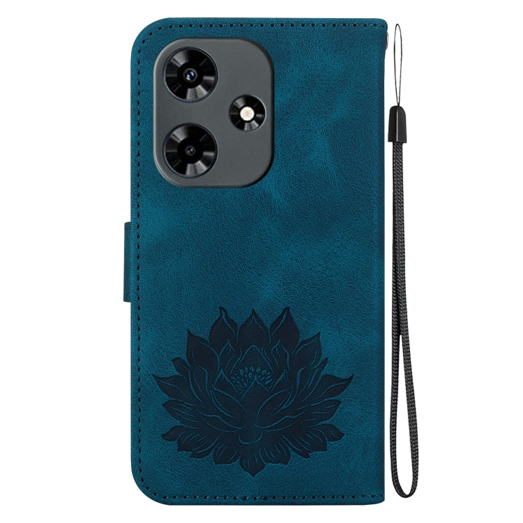 For Infinix Hot 30 4G X6831 Lotus Embossed Leather Phone Case