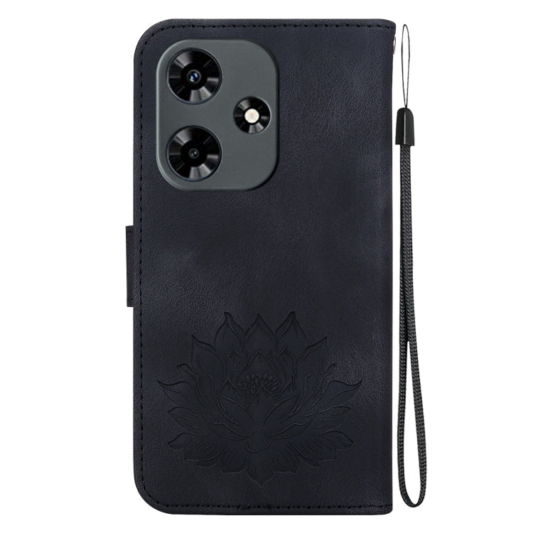 For Infinix Hot 30 4G X6831 Lotus Embossed Leather Phone Case