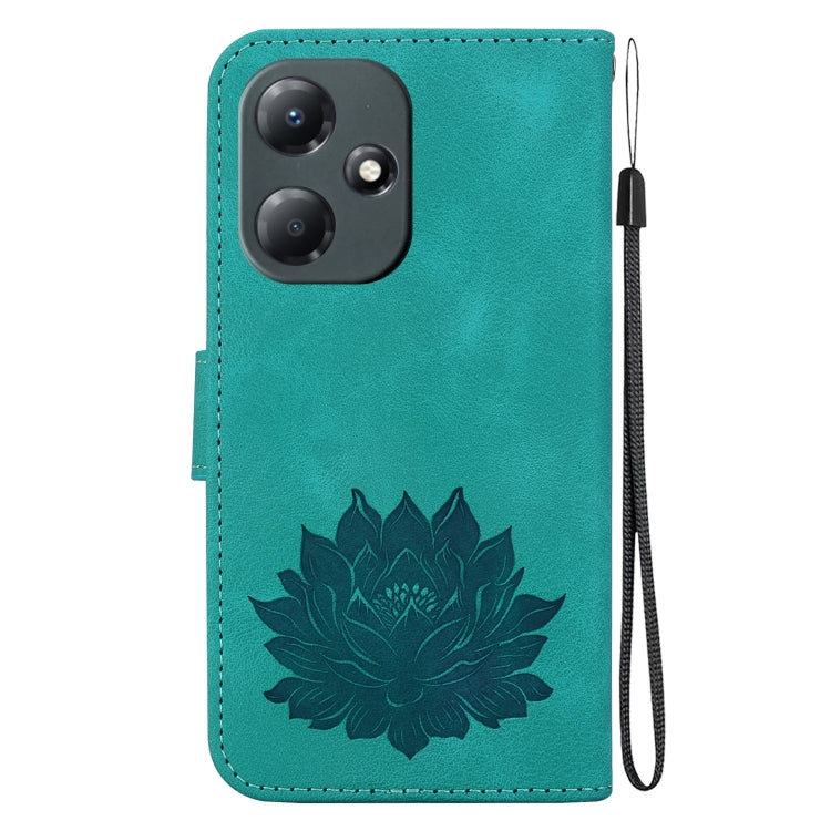 For Infinix Hot 30 Play X6835 Lotus Embossed Leather Phone Case