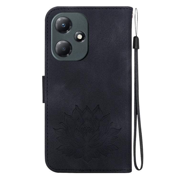 For Infinix Hot 30 Play X6835 Lotus Embossed Leather Phone Case