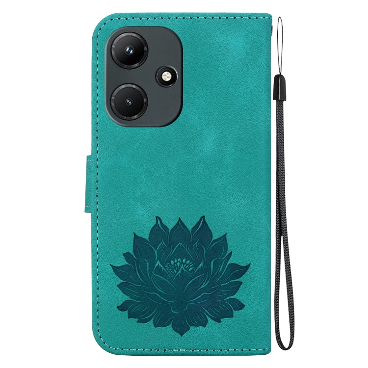 For Infinix Hot 30i X669C Lotus Embossed Leather Phone Case