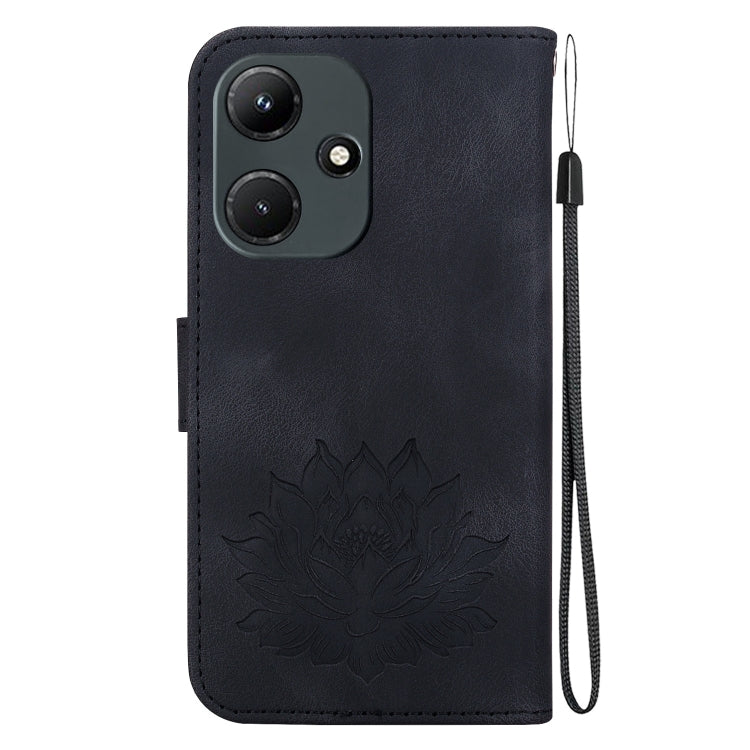 For Infinix Hot 30i X669C Lotus Embossed Leather Phone Case