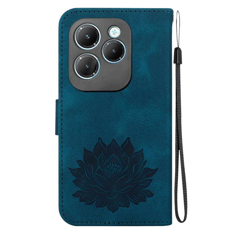 For Infinix Hot 40 / 40 Pro Lotus Embossed Leather Phone Case
