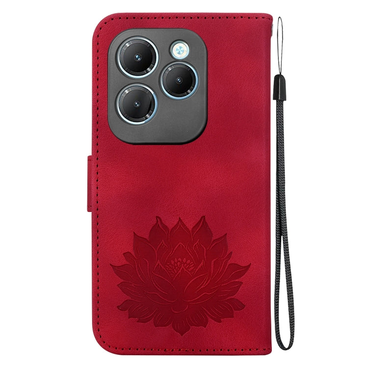 For Infinix Hot 40 / 40 Pro Lotus Embossed Leather Phone Case