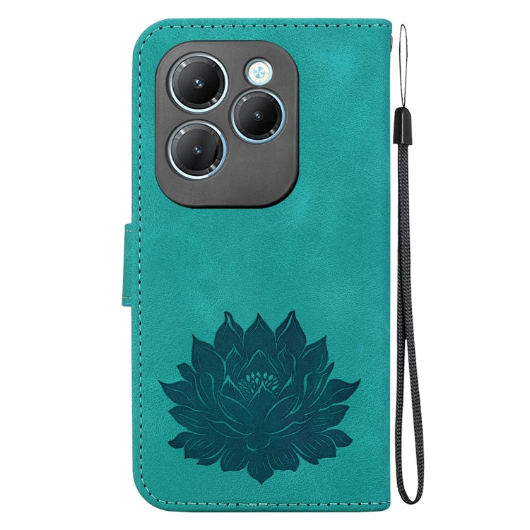 For Infinix Hot 40 / 40 Pro Lotus Embossed Leather Phone Case