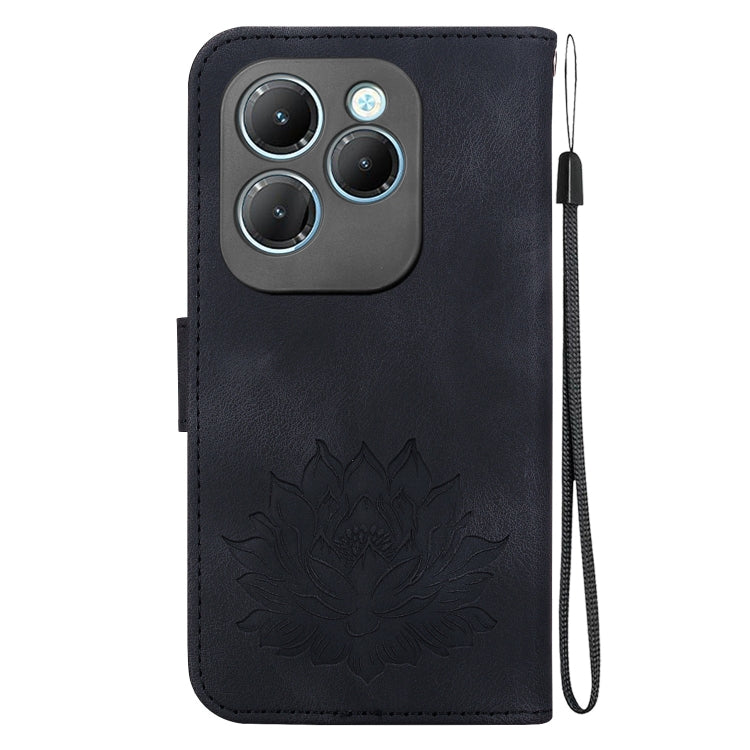For Infinix Hot 40 / 40 Pro Lotus Embossed Leather Phone Case