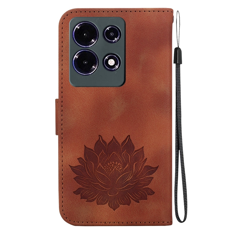 For Infinix Note 30 4G / 5G Lotus Embossed Leather Phone Case