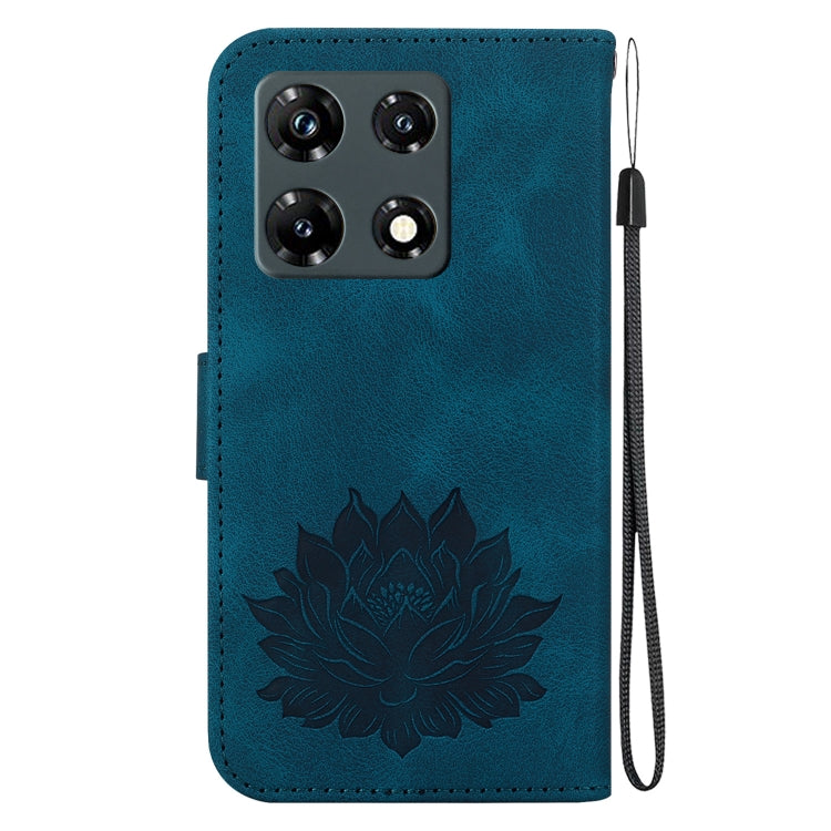 For Infinix Note 30 Pro Lotus Embossed Leather Phone Case