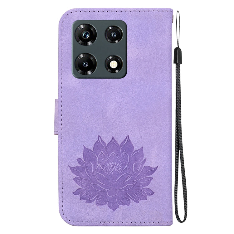 For Infinix Note 30 Pro Lotus Embossed Leather Phone Case