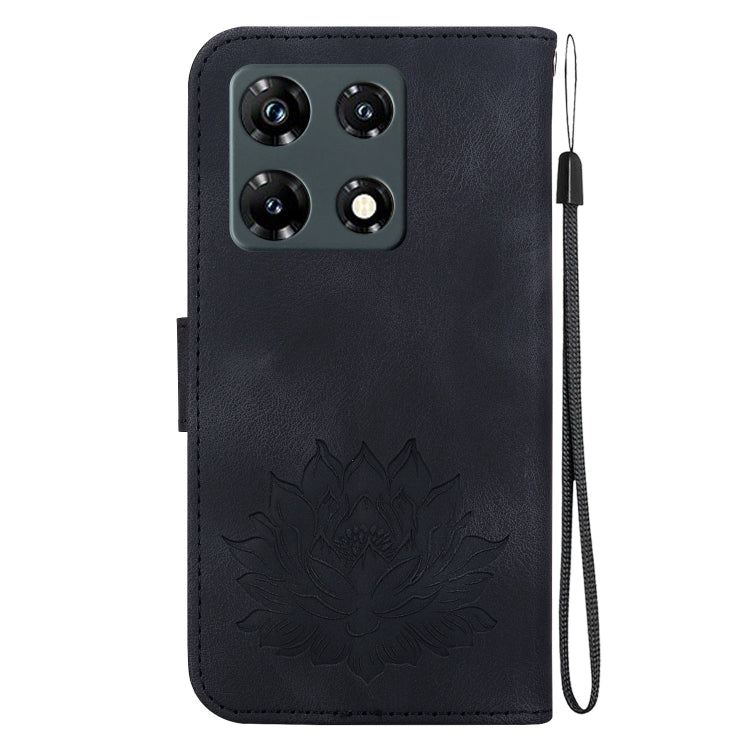 For Infinix Note 30 Pro Lotus Embossed Leather Phone Case