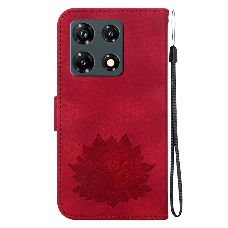 For Infinix Note 30 VIP Lotus Embossed Leather Phone Case