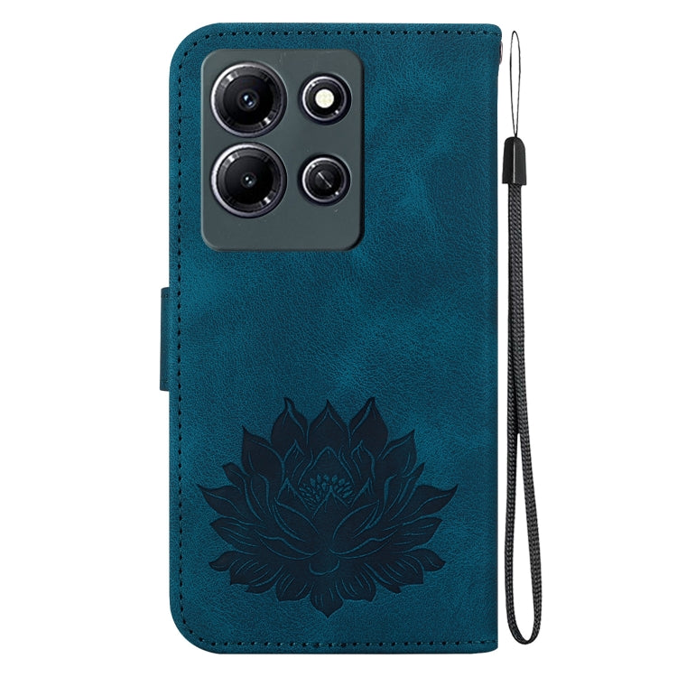 For Infinix Note 30i Lotus Embossed Leather Phone Case