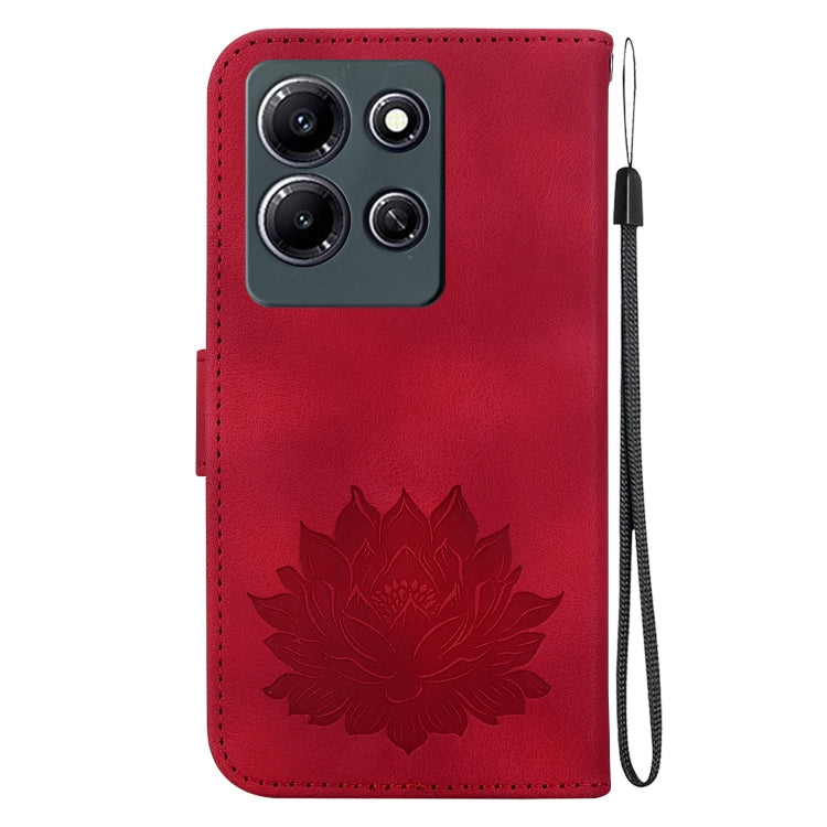 For Infinix Note 30i Lotus Embossed Leather Phone Case