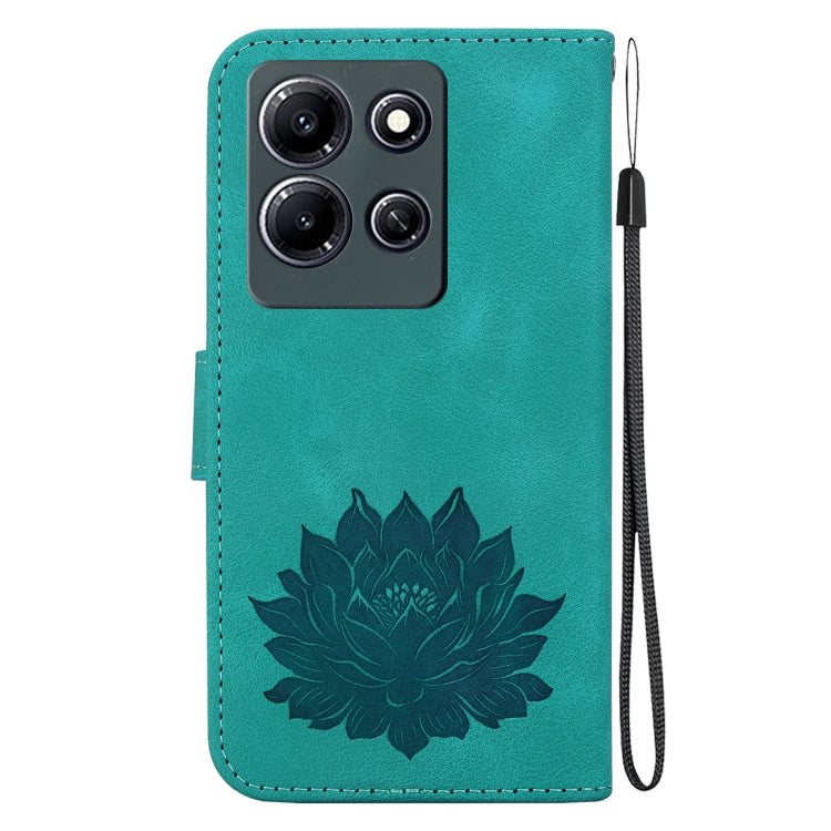 For Infinix Note 30i Lotus Embossed Leather Phone Case