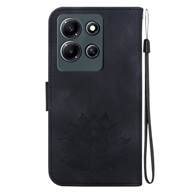 For Infinix Note 30i Lotus Embossed Leather Phone Case