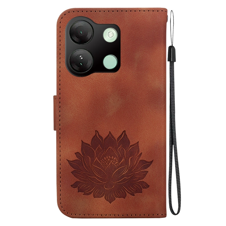 For Infinix Smart 7 HD Lotus Embossed Leather Phone Case