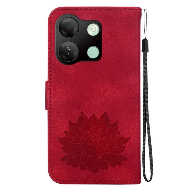 For Infinix Smart 7 HD Lotus Embossed Leather Phone Case