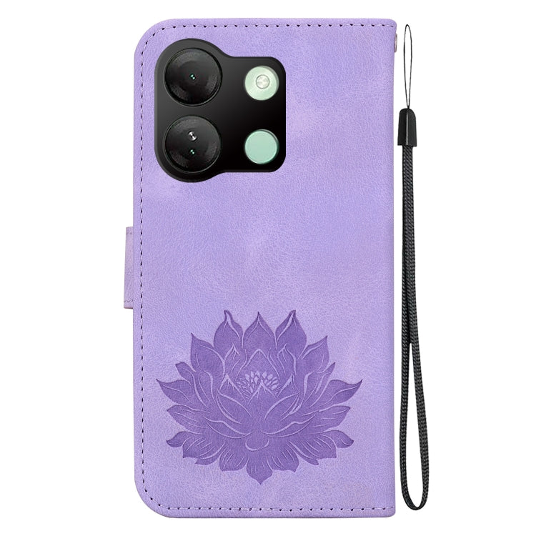 For Infinix Smart 7 HD Lotus Embossed Leather Phone Case