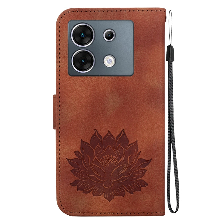 For Infinix Zero 30 5G Lotus Embossed Leather Phone Case