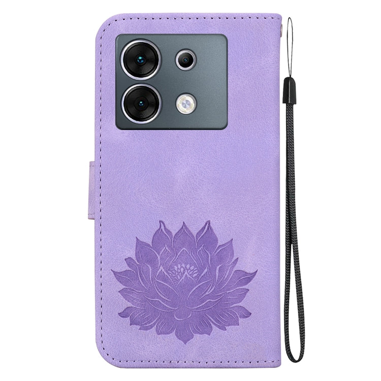 For Infinix Zero 30 5G Lotus Embossed Leather Phone Case