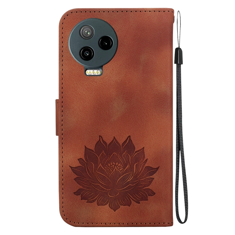 For Infinix Note 12 Pro 4G / Note 12 2023 Lotus Embossed Leather Phone Case