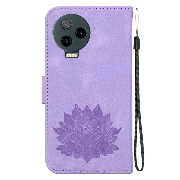 For Infinix Note 12 Pro 4G / Note 12 2023 Lotus Embossed Leather Phone Case