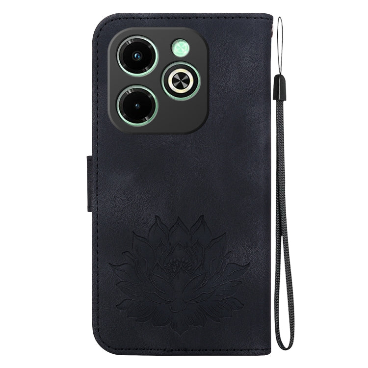 For Infinix Smart 8 / Smart 8 HD Lotus Embossed Leather Phone Case