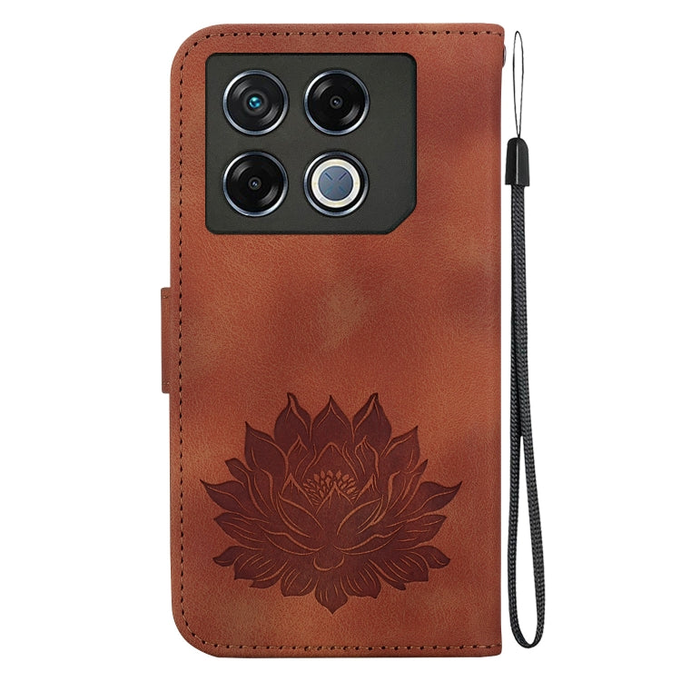 For Infinix GT 20 Pro Lotus Embossed Leather Phone Case