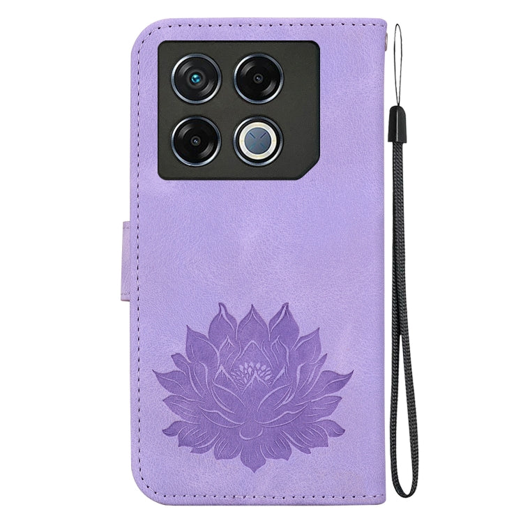 For Infinix GT 20 Pro Lotus Embossed Leather Phone Case