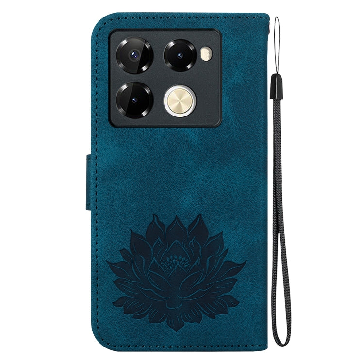 For Infinix Note 40 Pro 4G / 5G Lotus Embossed Leather Phone Case