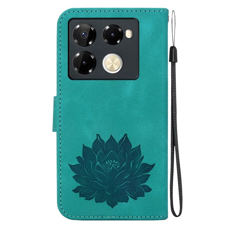 For Infinix Note 40 Pro 4G / 5G Lotus Embossed Leather Phone Case