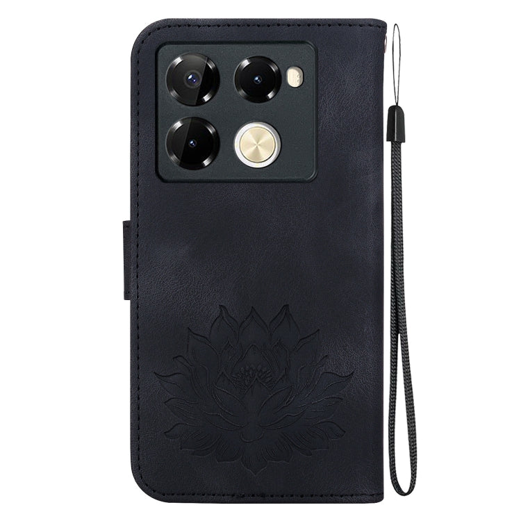For Infinix Note 40 Pro 4G / 5G Lotus Embossed Leather Phone Case