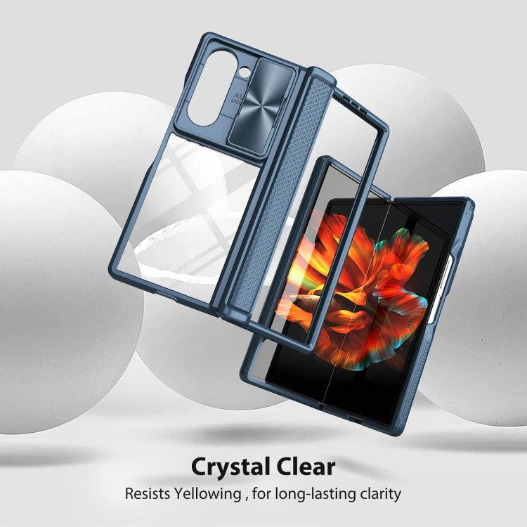 For Samsung Galaxy Z Fold6 5G Transparent Tempered Glass Shockproof Folding Phone Case with Hinge