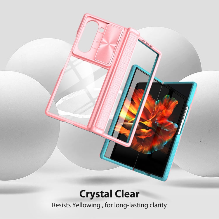 For Samsung Galaxy Z Fold6 5G Transparent Tempered Glass Shockproof Folding Phone Case with Hinge