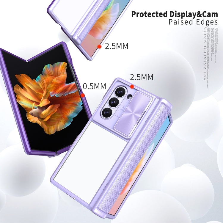 For Samsung Galaxy Z Fold6 5G Transparent Tempered Glass Shockproof Folding Phone Case with Hinge