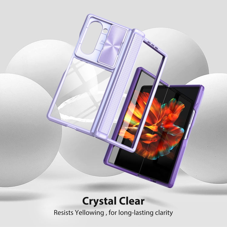 For Samsung Galaxy Z Fold6 5G Transparent Tempered Glass Shockproof Folding Phone Case with Hinge