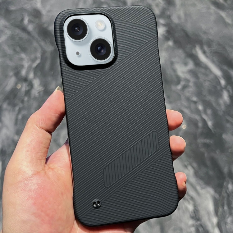 For iPhone 15 Carbon Fiber Frameless Cooling Phone Case